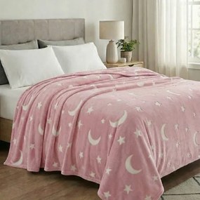 Παιδική Κουβέρτα Φωσφοριζέ 200x220cm Ροζ PINK150