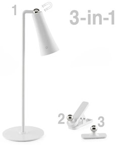 Omnia 1007083 Φωτιστικό Γραφείου LED Flexy 3 in 1 , 3W , 4000K , Λευκό