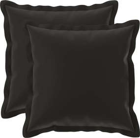 vidaXL Κάλυμμα Μαξιλαριού 2 τμχ. HOUTEN Μαύρο 30 x 30 cm Πολυεστέρας