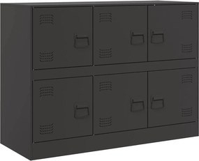 vidaXL Ντουλάπι Μαύρο 99x39x73 εκ. από Ατσάλι