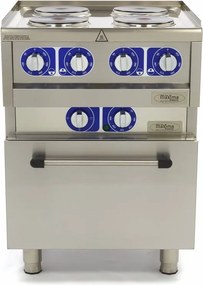Commercial Grade Stove - 4 Burners - Electric - Double Unit - 60cm Deep - with Oven