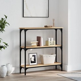 vidaXL Κονσόλα Τραπεζιού Sonoma Δρυς 75 x 22,5 x 75 εκ. από Τεχνητό Ξύλο