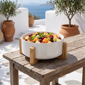 ΣΑΛΑΤΙΈΡΕΣ SALAD BOWL WHITE BAMBOO D23 160744