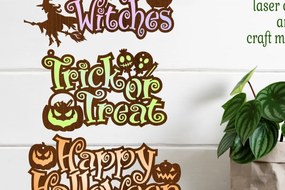 Intra απο ξύλο plywood 3mm-4mm πάχος 3 Αποκριάτικο Sign Fi Δίασταση 16x16 cm INTRAFABR-73542067