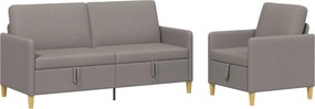 vidaXL Σαλονάκι Σετ Με Αποθηκευτικό Χώρο 2 pcs Taupe Πολυεστέρας