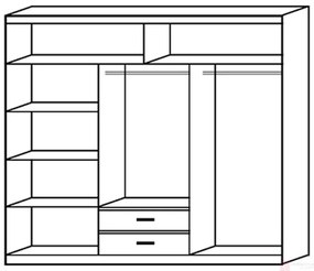 Ντουλάπα Zaist plus συρόμενη-Fusiko
