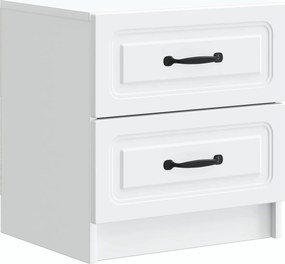 vidaXL Κομοδίνο Λευκό 43 x 34,5 x 44,5 εκ Επεξεργασμένο Ξύλο