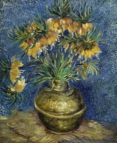 Αναπαραγωγή Crown Imperial Fritillaries in a Copper Vase, 1886, Vincent van Gogh