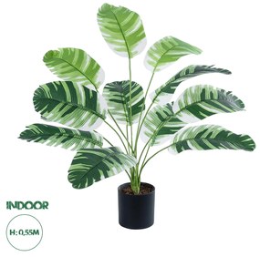 Artificial Garden BANANA PLANT ZEBRA 20929 - Διακοσμητικό Φυτό Μπανανιά Ζέβρα Φ70 x Υ55cm