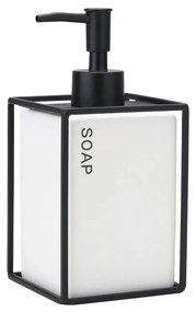 ESTIA ΑΝΤΛΙΑ ΣΑΠΟΥΝΙΟΥ CAGE 450ML ΚΕΡΑΜΙΚΗ ΛΕΥΚΗ ΜΕ ΜΕΤΑΛΛΙΚΟ ΠΛΑΙΣΙΟ