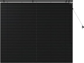 vidaXL Βενετσιάνικη Σκίαση Μαύρο 155 x 130 εκ 35 mm