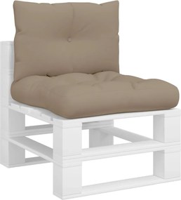 vidaXL Μαξιλάρια Παλέτας 2 τεμ. Taupe Υφασμάτινα