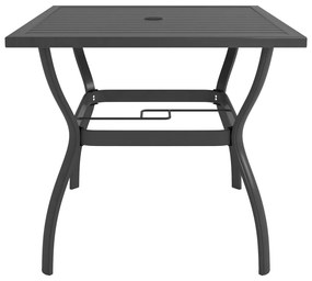 vidaXL Τραπέζι Κήπου Ανθρακί 81,5 x 81,5 x 72 εκ. Ατσάλινο