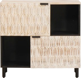 vidaXL Πλαϊνό γραφείο Λευκό Φινίρισμα Καθαρισμού 80 x 33 x 75 εκ