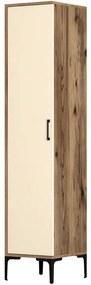 Ντουλάπα Μονόφυλλη Kumsal 845HCT5411 40x47,5x201,4cm Walnut-Cream Single Door