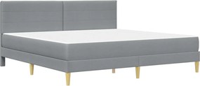 vidaXL Σκελετός Κρεβατιού Ανοιχτό γκρι 200 x 200 cm Πολυεστέρας