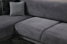 Corner Sofa-Bed Image Corner Left ( Chl-3R ) - Anthracite Anthracite