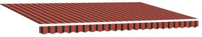 vidaXL Χειροκίνητη Τέντα with Πορτοκαλί και Καφέ 500 x 350 εκ