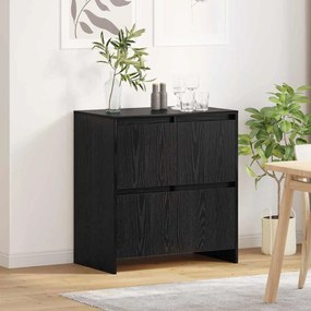 vidaXL Πλαϊνό γραφείο Μαύρη δρυς 70 x 41 x 75 εκ. Επεξεργασμένο ξύλο