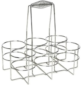 Μπουκαλοθήκη 6 Θέσεων Μεταλλική Inox ESPIEL 32x22x32εκ. MTT152