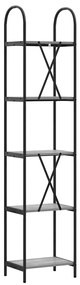vidaXL Ράφι Βιβλίων Γκρι sonoma 40 x 30 x 183 εκ Επεξεργασμένο ξύλο