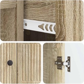 vidaXL Πλαϊνό γραφείο Sonoma Δρυς 66 x 34,5 x 90 εκ Επεξεργασμένο Ξύλο