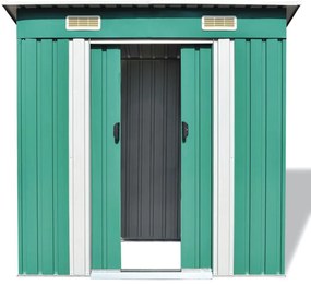 vidaXL Αποθήκη Κήπου Πράσινη Μεταλλική