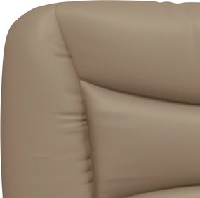 vidaXL Κρεβάτι με Στρώμα Hvar Καπουτσίνο 180x200 εκ. Συνθ. Δέρμα