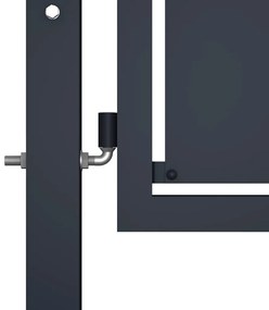 vidaXL Πόρτα Κήπου Ανθρακί 100x100 εκ. από Ατσάλι