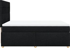 vidaXL Κρεβάτι Boxspring με Στρώμα Μαύρο 160x200 εκ. Υφασμάτινο