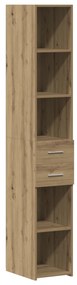 vidaXL Slim Storage Cabinet Δρυς 30x42.5x225 cm Επεξεργασμένο Ξύλο