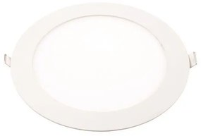 Χωνευτό Φωτιστικό Slim Φ22.5 18W 3000Κ Αλουμινίου Eurolamp 145-68402 Λευκό