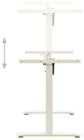 Σκελετός Γραφείου Όρθιας/Καθιστής Θέσης Ηλεκτρικός Λευκός - Λευκό