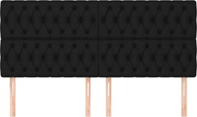 vidaXL Κεφαλάρι Μαύρο 180x7x118/128 εκ. Ύφασμα