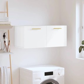 vidaXL Ντουλάπι Τοίχου Λευκό 80 x 36,5 x 35 εκ. από Επεξεργασμένο Ξύλο