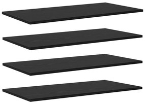 vidaXL Δίσκος Βιβλιοθήκης 4 pcs Μαύρο 100 x 40 x 1.5 εκ. Μοριοσανίδα