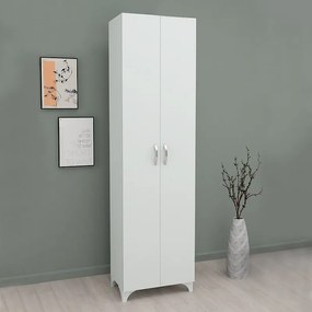 Ντουλάπα - Παπουτσοθήκη Lilly Megapap χρώμα λευκό 49x32x178εκ.