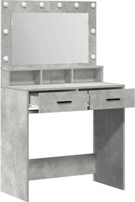 vidaXL Τραπέζι περιποίησης Σκυρόδεμα Γκρι 79 x 41 x 135 εκ.