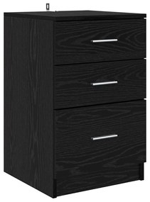vidaXL Κομοδίνο Μαύρη δρυς 40 x 40 x 63 εκ. Επεξεργασμένο ξύλο