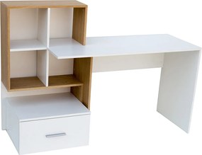 Γραφείο 149x50x105εκ Λευκό με Φυσικό TO-DESKHO1S