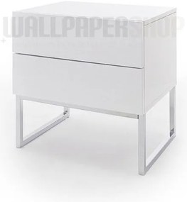 Κομοδίνο Λευκή Λάκα 50x50x40