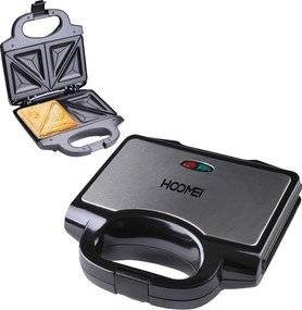 Hoomei Τοστιέρα για 2 Τοστ 750W Μαύρη HM-5845