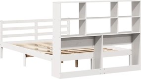 vidaXL Κρεβάτι Βιβλιοθήκη Χωρίς Στρώμα 120x200 εκ Μασίφ Ξύλο Πεύκο