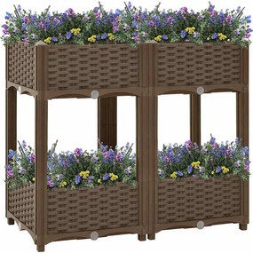 vidaXL Ζαρντινιέρα 80 x 40 x 71 εκ. από Πολυπροπυλένιο
