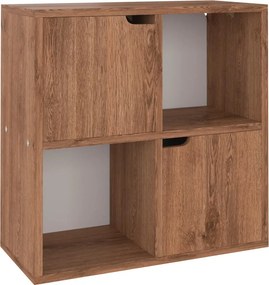 vidaXL Βιβλιοθήκη Χρώμα Καφέ Δρυς 60 x 27,5 x 59,5 εκ. από Επεξ. Ξύλο