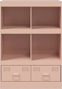 vidaXL Ραφιέρα Ροζ 67x39x95 εκ. από Ατσάλι