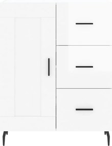 vidaXL Ντουλάπι Γυαλιστερό Λευκό 69,5x34x90 εκ. Επεξεργασμένο Ξύλο