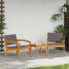 vidaXL Σετ μπιστρό με μαξιλάρι 3 pcs Καφέ Πολυεστέρας