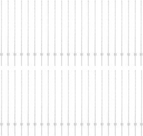 vidaXL Στύλος Περιφράξεων 44 pcs Ασημί 180 cm Ατσάλι