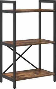 vidaXL Ράφι Βιβλίων 3 επιπέδων 56 x 34 x 96 εκ Επεξεργασμένο Ξύλο